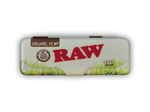 RAW Organic Hemp Metal Papers Storage Protector Case 1 1/4 - Smoke ATX 