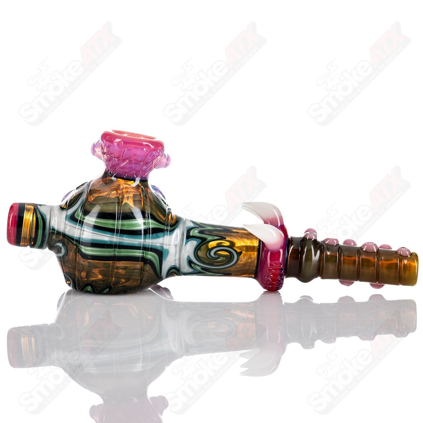 Pink Slime / Camo Green Dry Pipe by SALT x Slob - Smoke ATX 