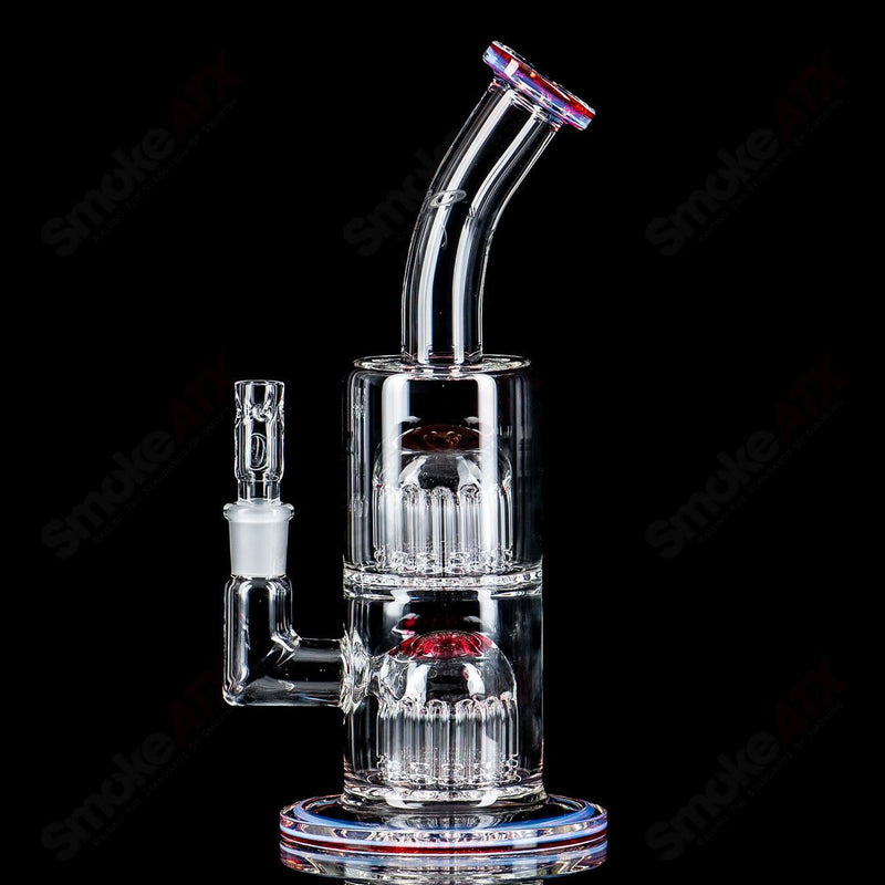 Double Micro 13/13 Arm Perc with worked sections by Toro Glass