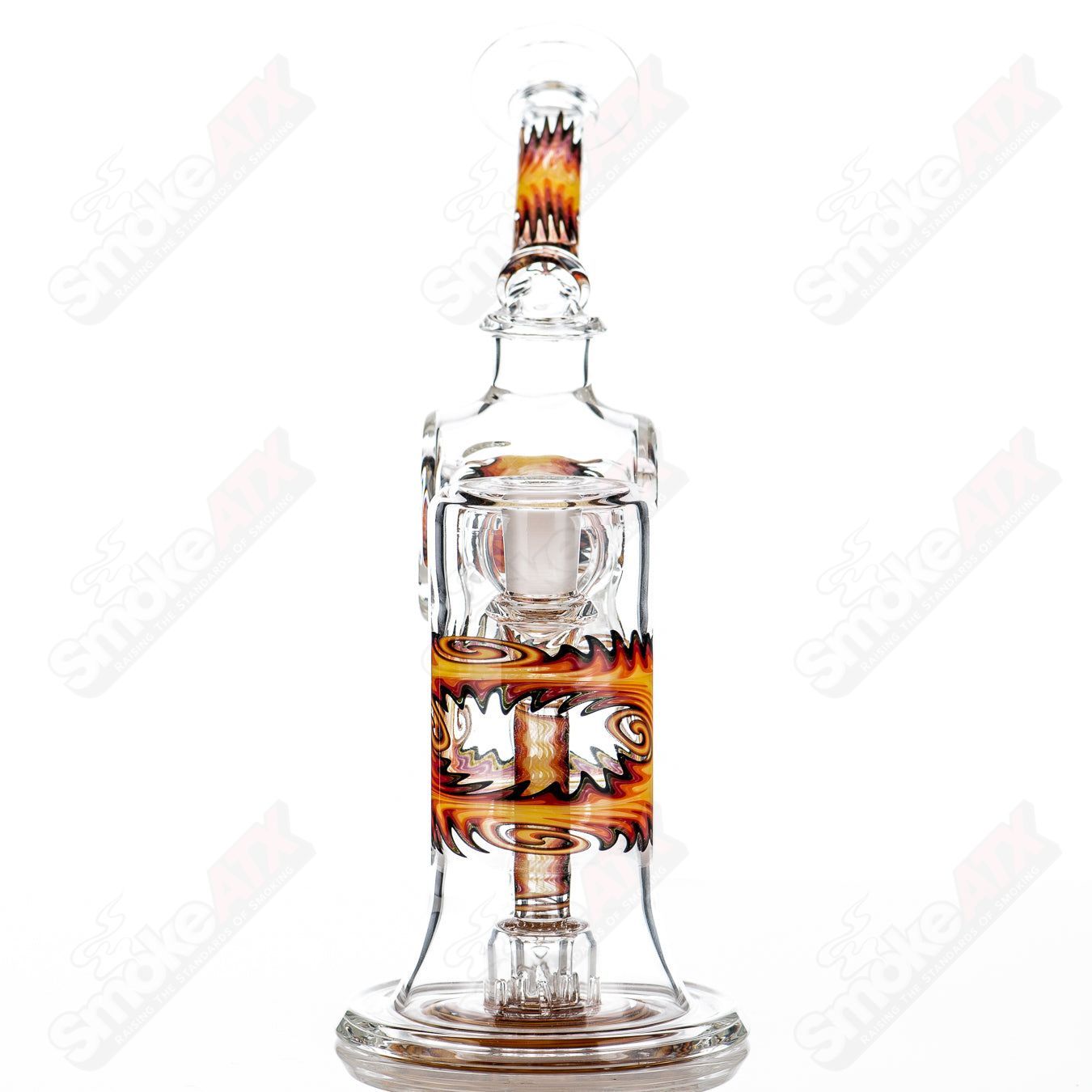 Heady glass Dewars Dumper Recycler by The Glass Carpenter featuring intricate design and colorful accents, showcasing craftsmanship.