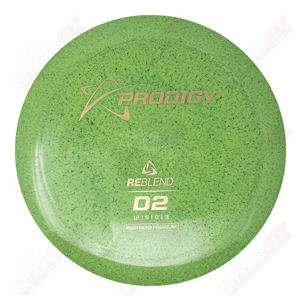 170-174g D2 Green Distance Driver Disc  - Reblend Plastic Prodigy Disc