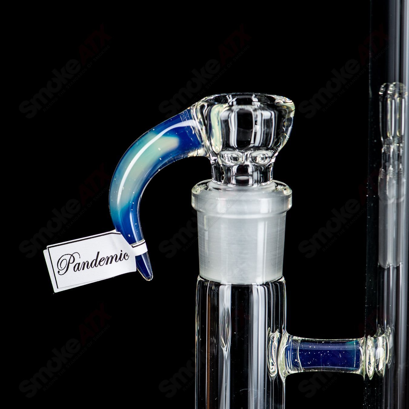 Heady glass King 3 Line 6 Cut Pandemic Sovereignty piece with intricate design and vibrant glasswork by Sovereignty Glass.