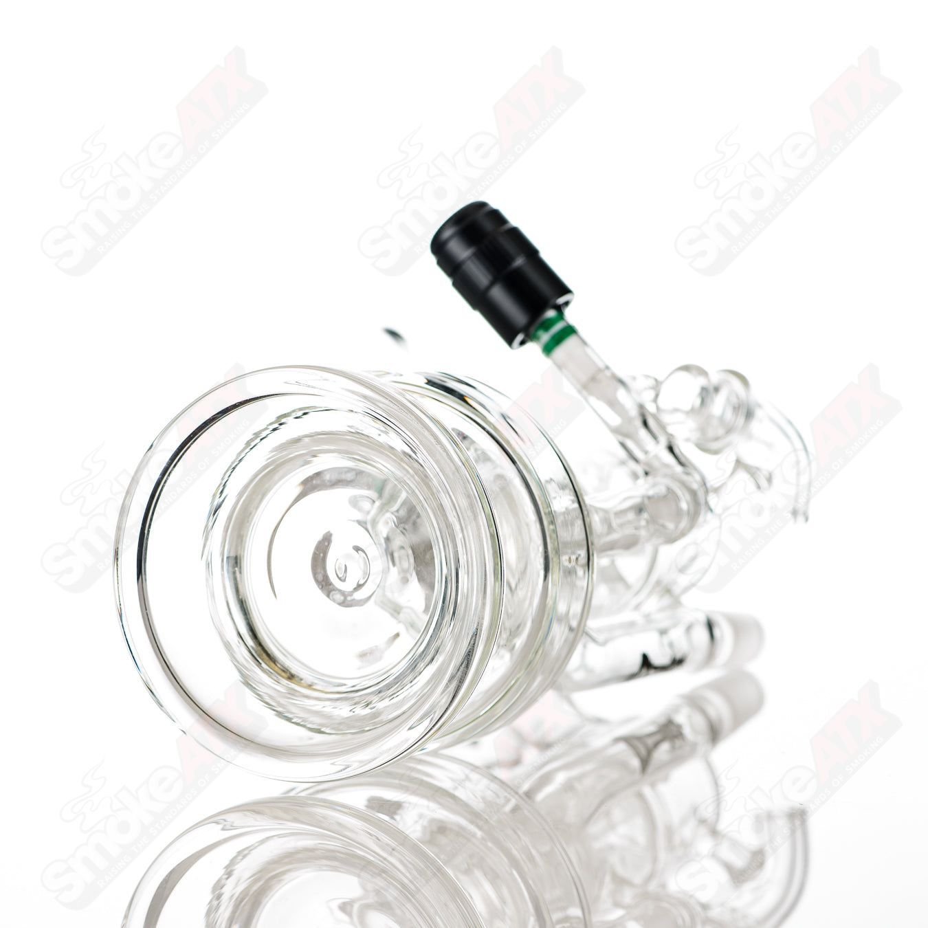 Heady glass King Chess Piece Torch Rig by Hitman Glass featuring a detailed king chess piece design on a straight tube rig.