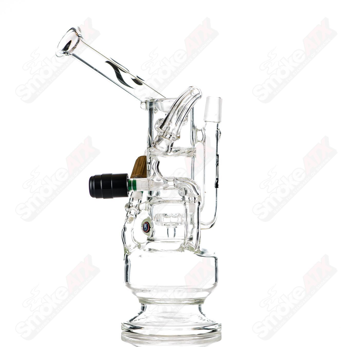 Hitman Glass King Chess Piece Torch Rig featuring a straight tube design and detailed king chess piece artwork.