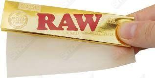 King Size RAW Ethereal Slim Rolling Papers, 420 product brand, with natural paper texture visible.