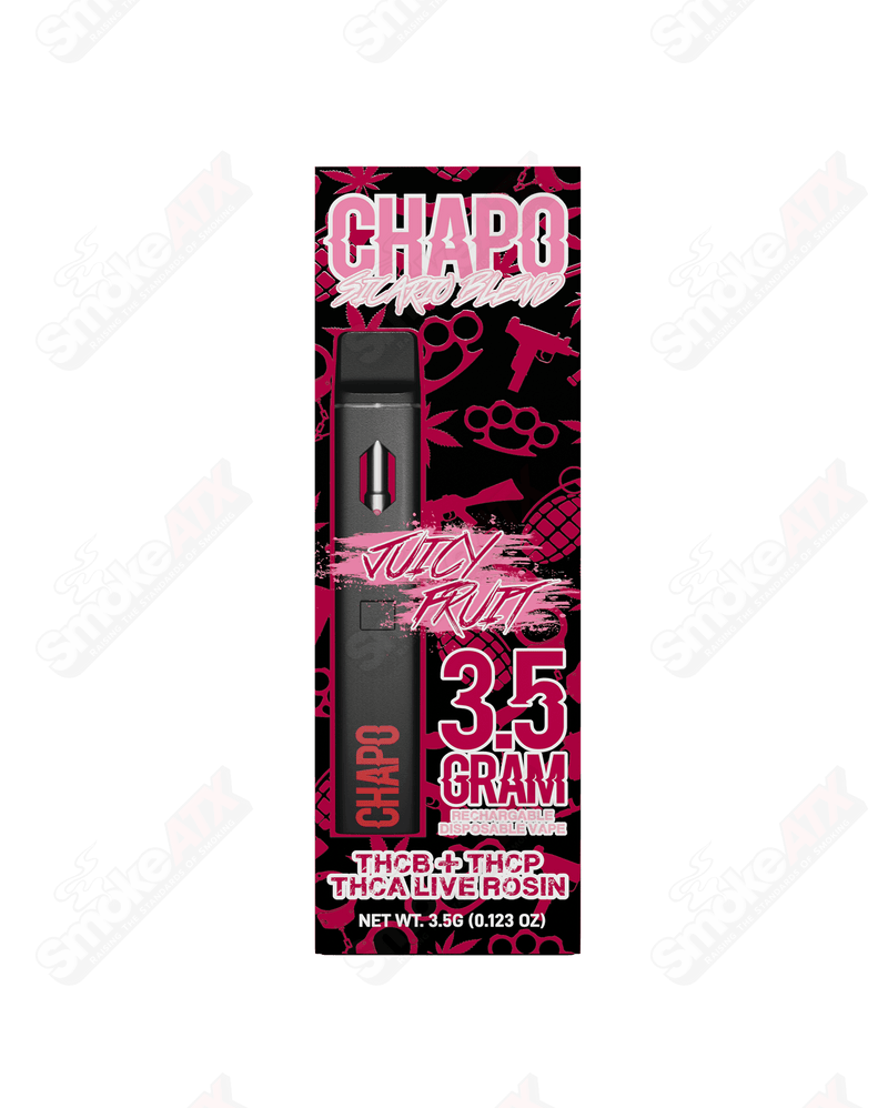 3500mg Juicy Fruit Sicario Blend Disposable THC-A / THC-B / THC-P Chapo Extrax