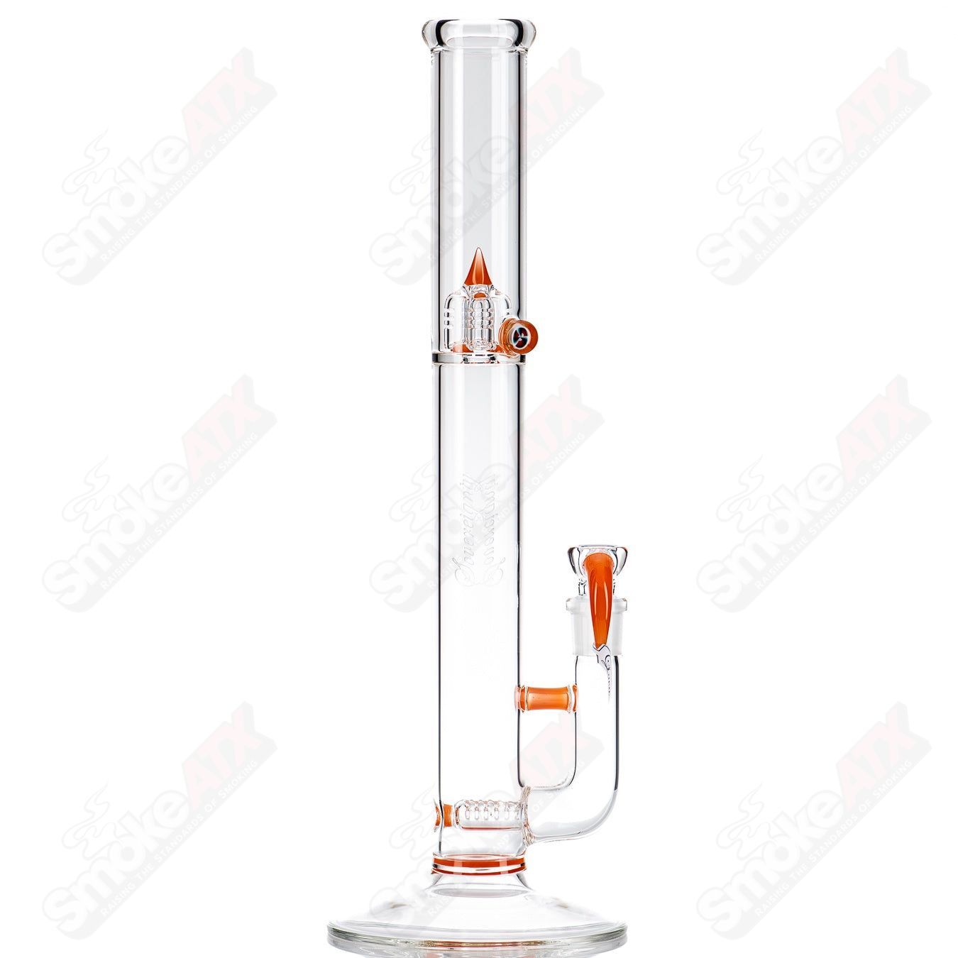 Lava PA 44 up-grid Stemline glass piece with Millie design by Sovereignty Glass, features clear and colorful heady glass art.