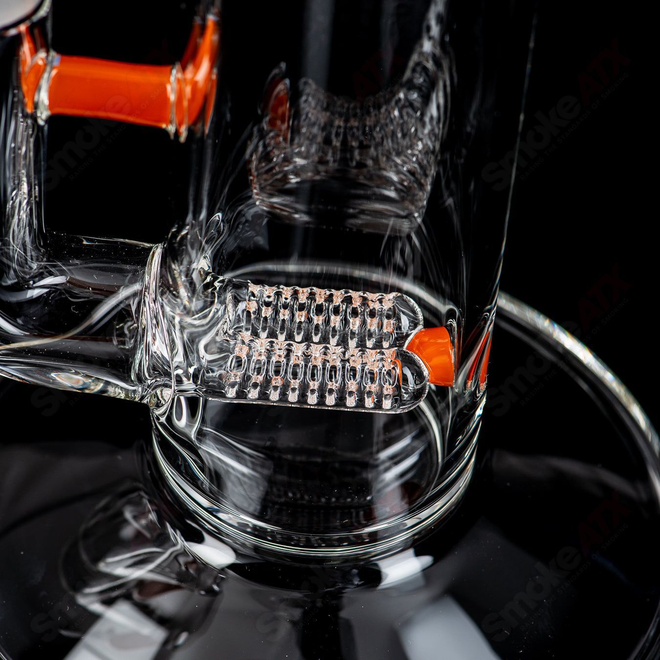 Lava Queen G Line UpGrid by Sovereignty Glass, colorful heady glass piece with intricate design and vibrant lava patterns.