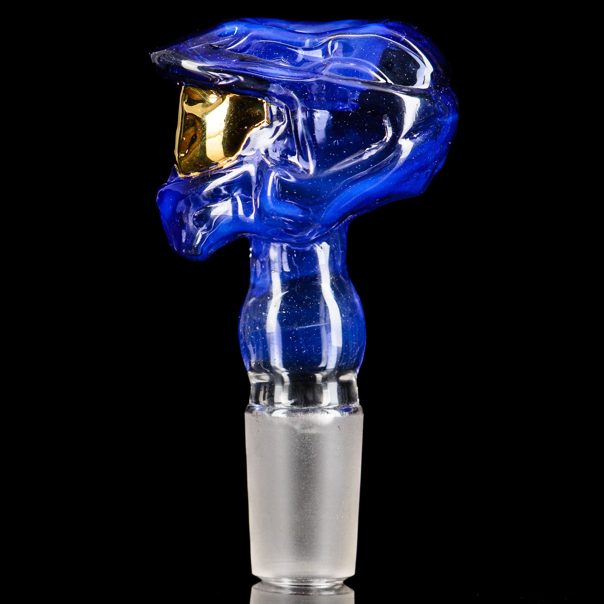 Clear glass #4 14mm Halo slide by Tony Kazy for Smoke ATX, featuring a sleek bowl design and precise craftsmanship.