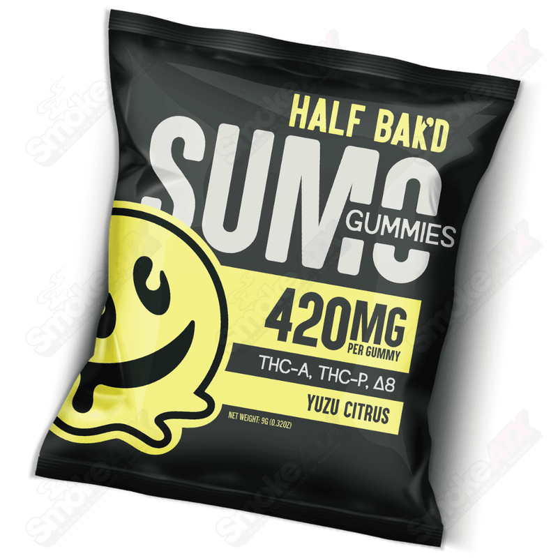 2pk 420mg Yuzu Citrus SUMO Gummies (THC-A/THC-P/D8) Half Bak'd