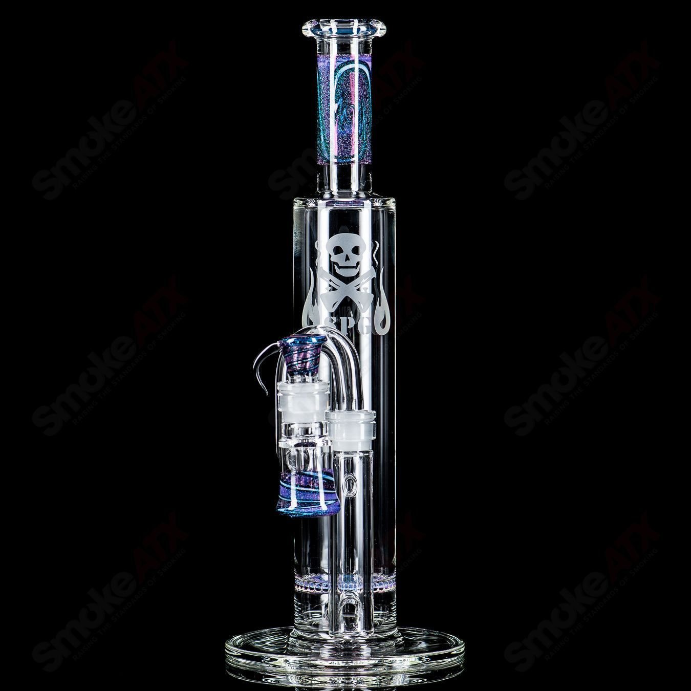 Linework w/Dichro 15" ratchet perc w/catcher by SPG - Smoke ATX