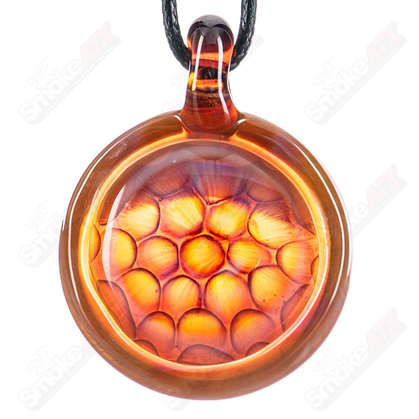 Lokee Amber Purple Honeycomb Pendant - Smoke ATX