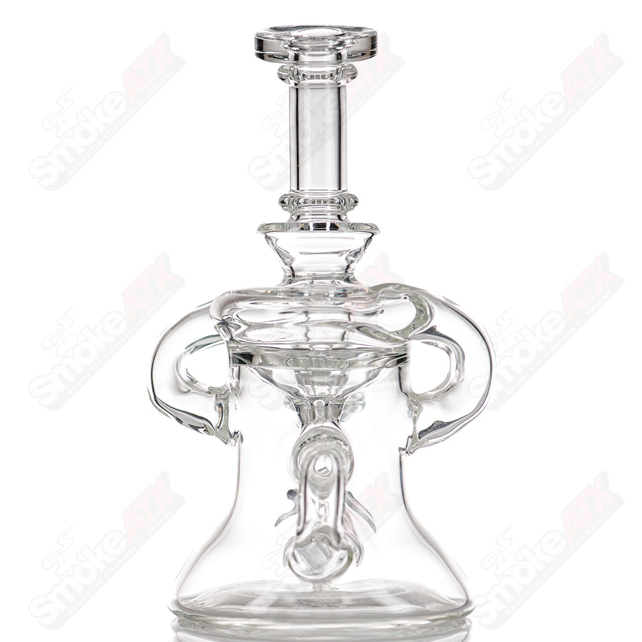 Clear Double Uptake Recycler Doug W Glass - Smoke ATX 