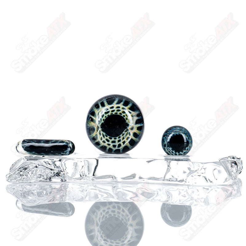 Black Magic Eye Slurper Set Indo Glass