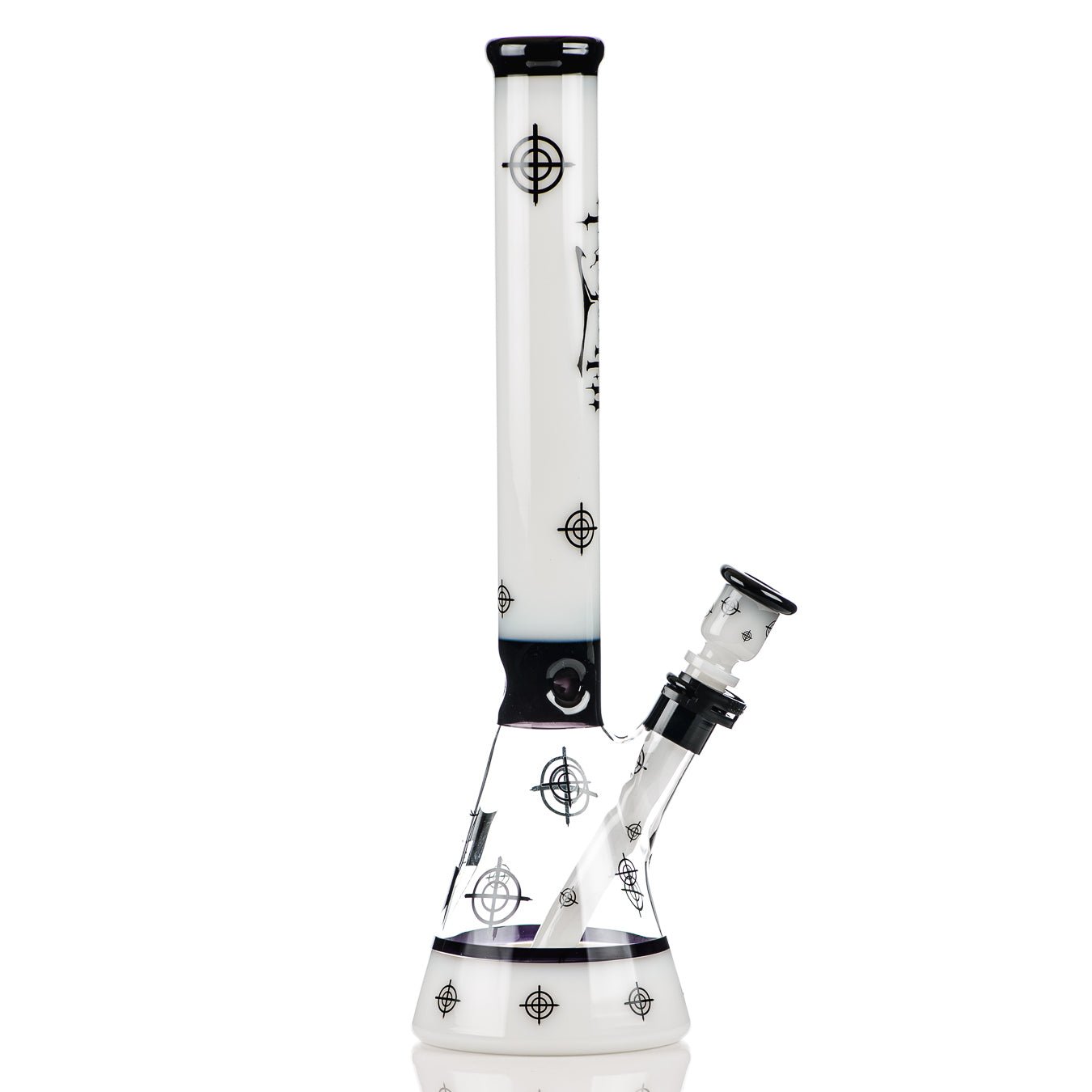 Medium White Scoped "Killadelph" Heavy Hitter Hybrid Beaker Illadelph - Smoke ATX