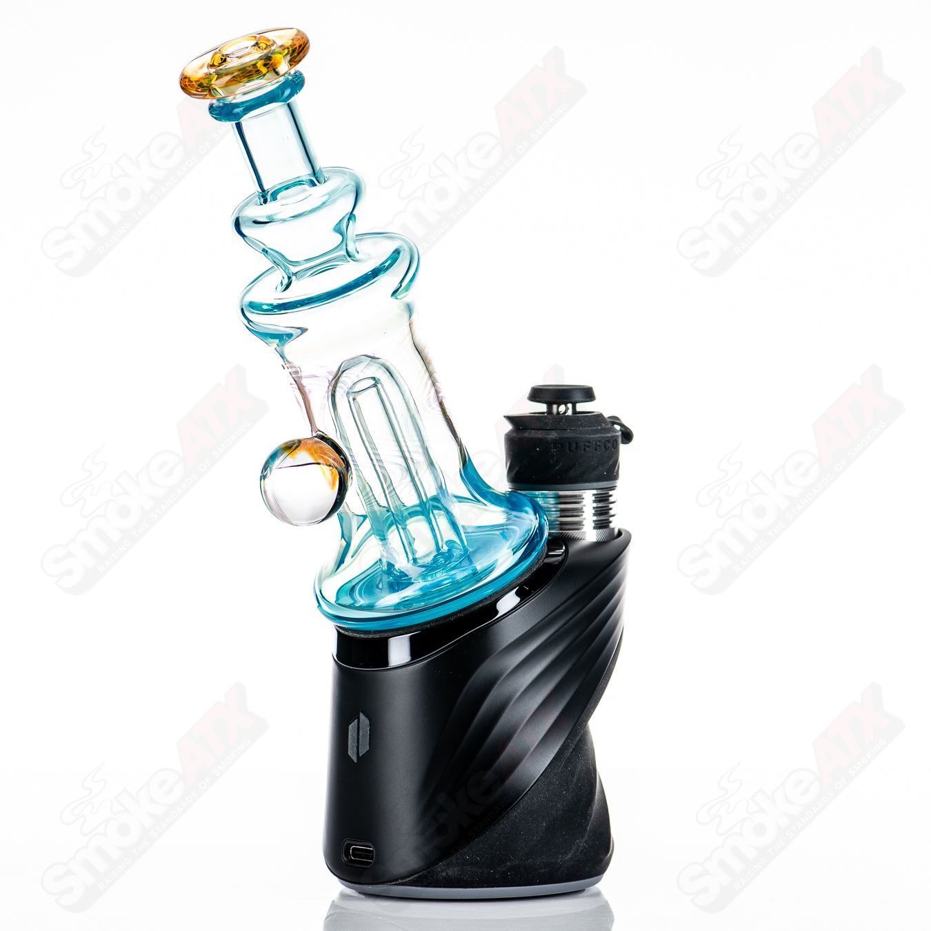 Meta - Terrania Puffco Water Top by Gatez Glass - Smoke ATX