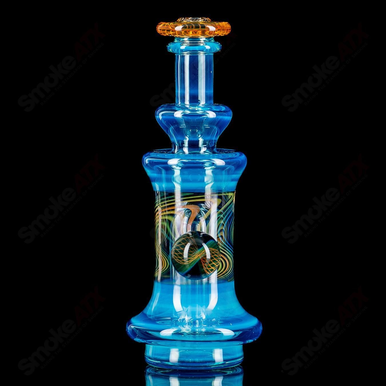 Meta - Terrania Puffco Water Top by Gatez Glass - Smoke ATX
