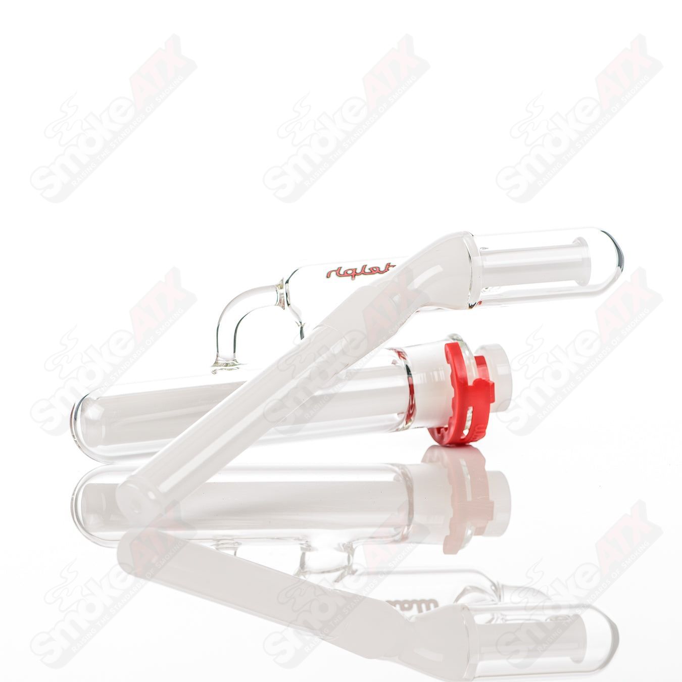 Red Illadelph Micro Mini Disc Ash Catcher for glass bongs, compact and durable ash catcher with mini disc design.