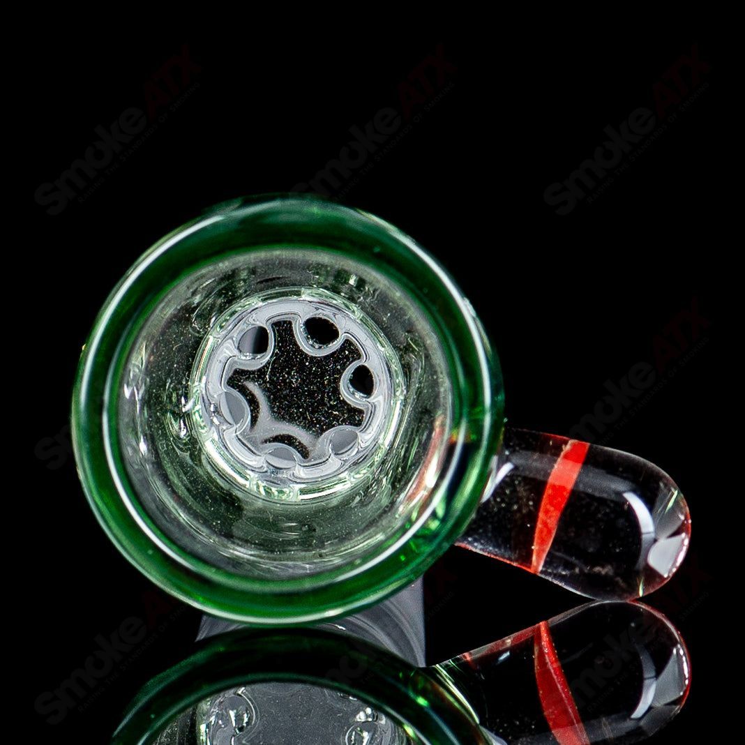 Mini Incycler glass recycler with green accents by Terroir, showcasing intricate glasswork and compact design.