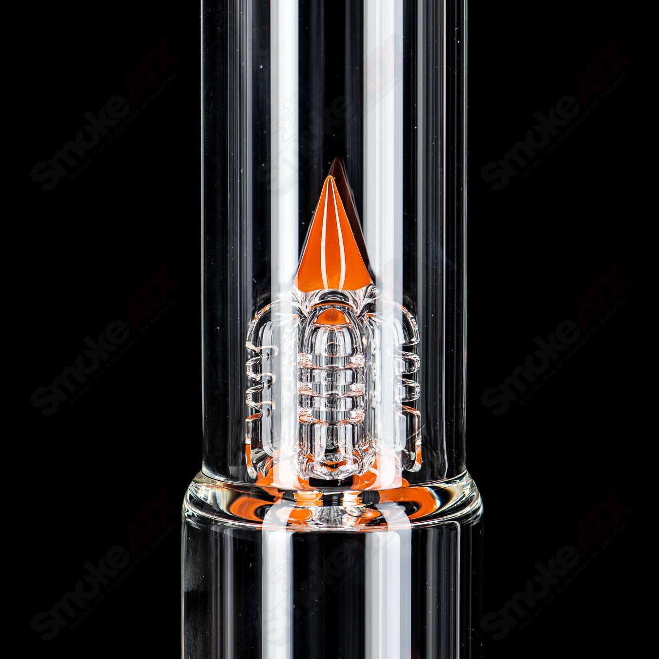 Minor accent Lava Pawn Up-grid Stemline from Sovereignty Glass, featuring intricate heady glass design and vibrant accents.