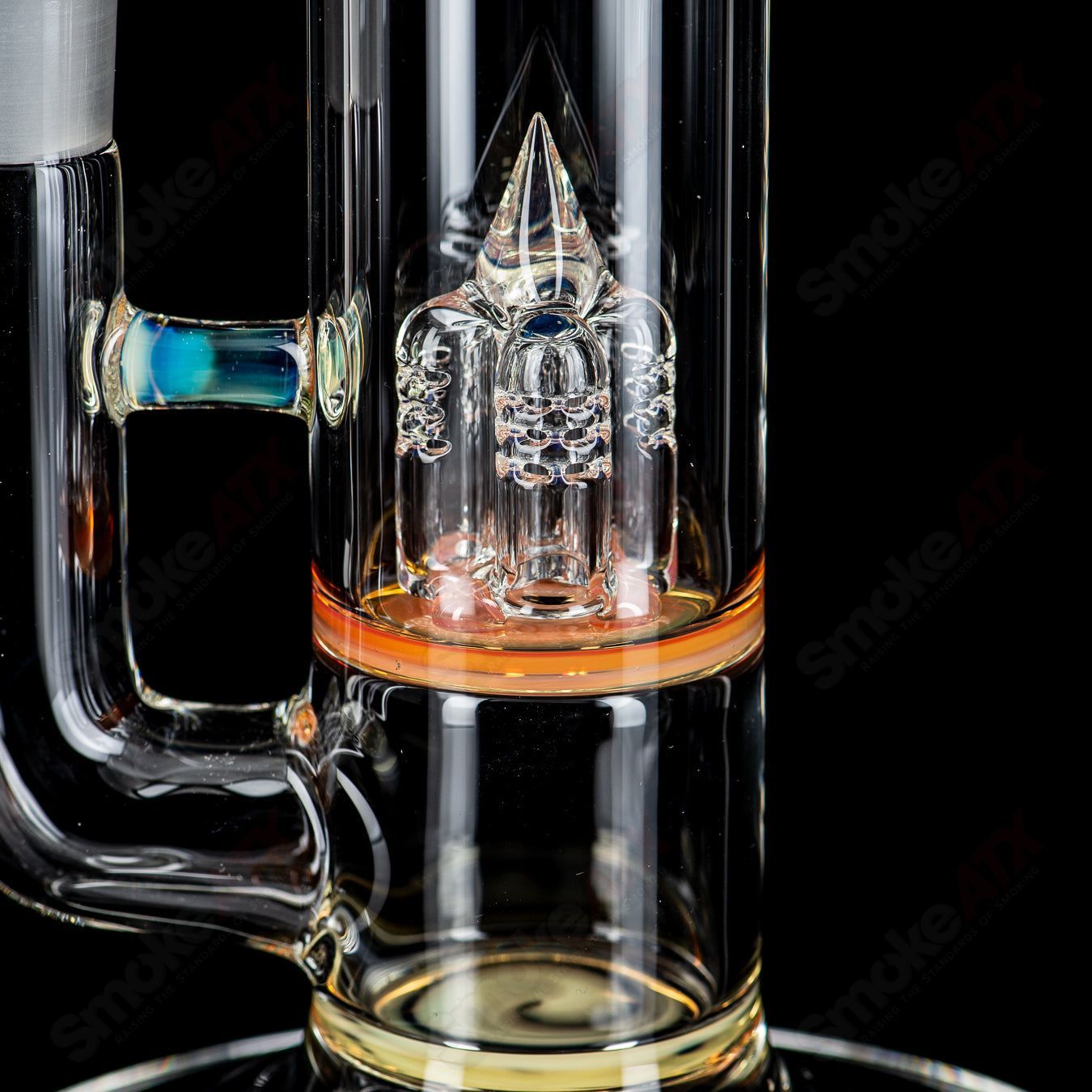 Minor Pandemic Inverted 4 Heady Glass by Sovereignty Glass featuring intricate design and vibrant colors.