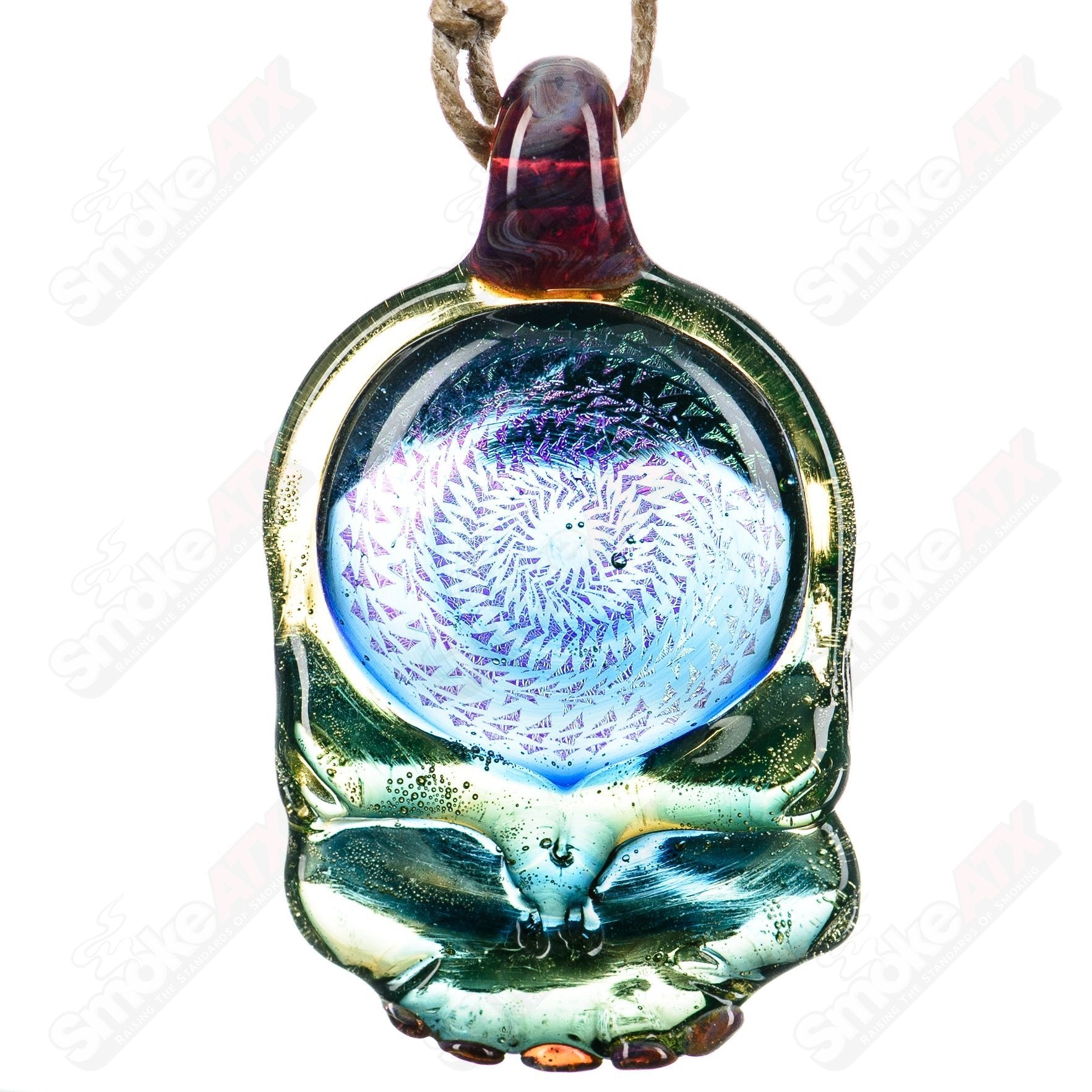 Illuminati Skull Stealie Pendant Katherman Glass
