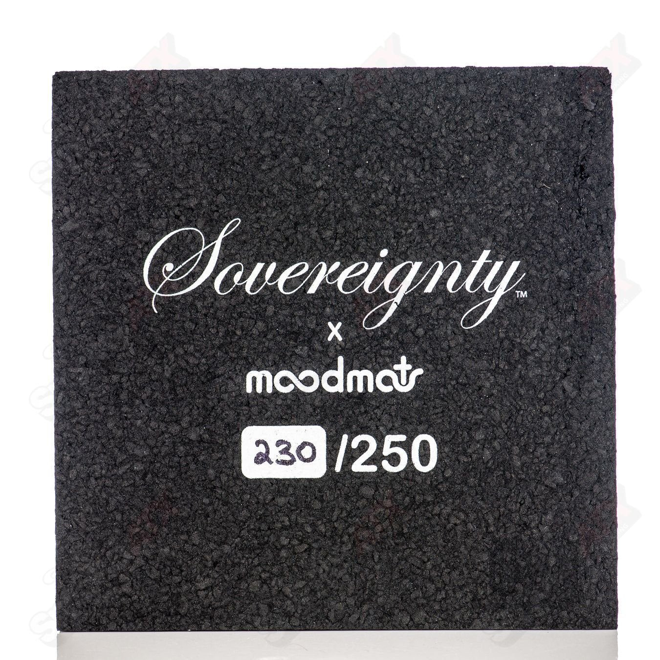 Rainbow square Mood Mat LE dab mat by Sovereignty Glass with vibrant rainbow design, limited edition number 250.