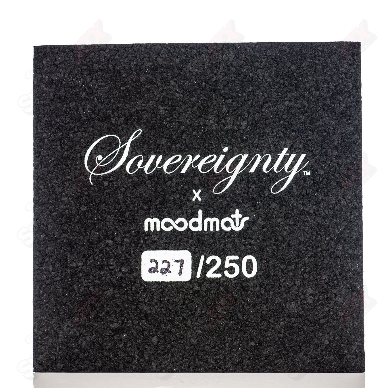 Teal Retti Square Mood Mat Dab Mat by Sovereignty Glass, limited edition LE /250, featuring intricate design and vibrant colors.