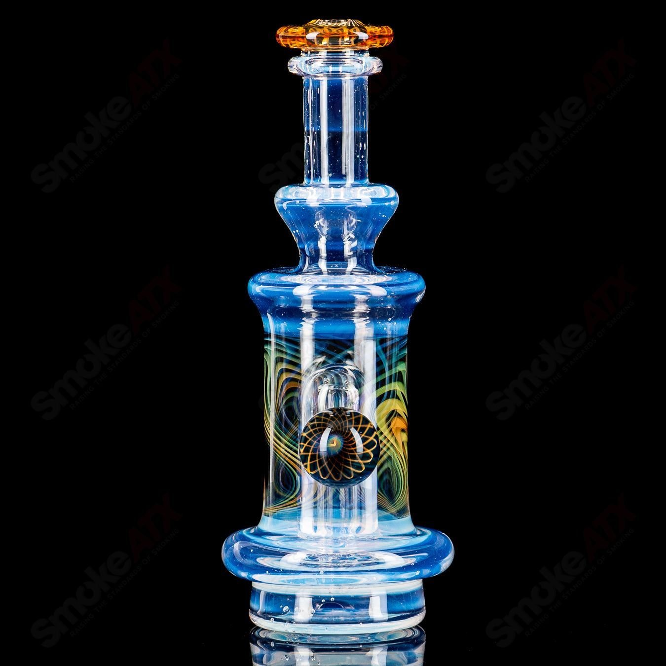 Moonstone Puffco Water Top by Gatez Glass - Smoke ATX
