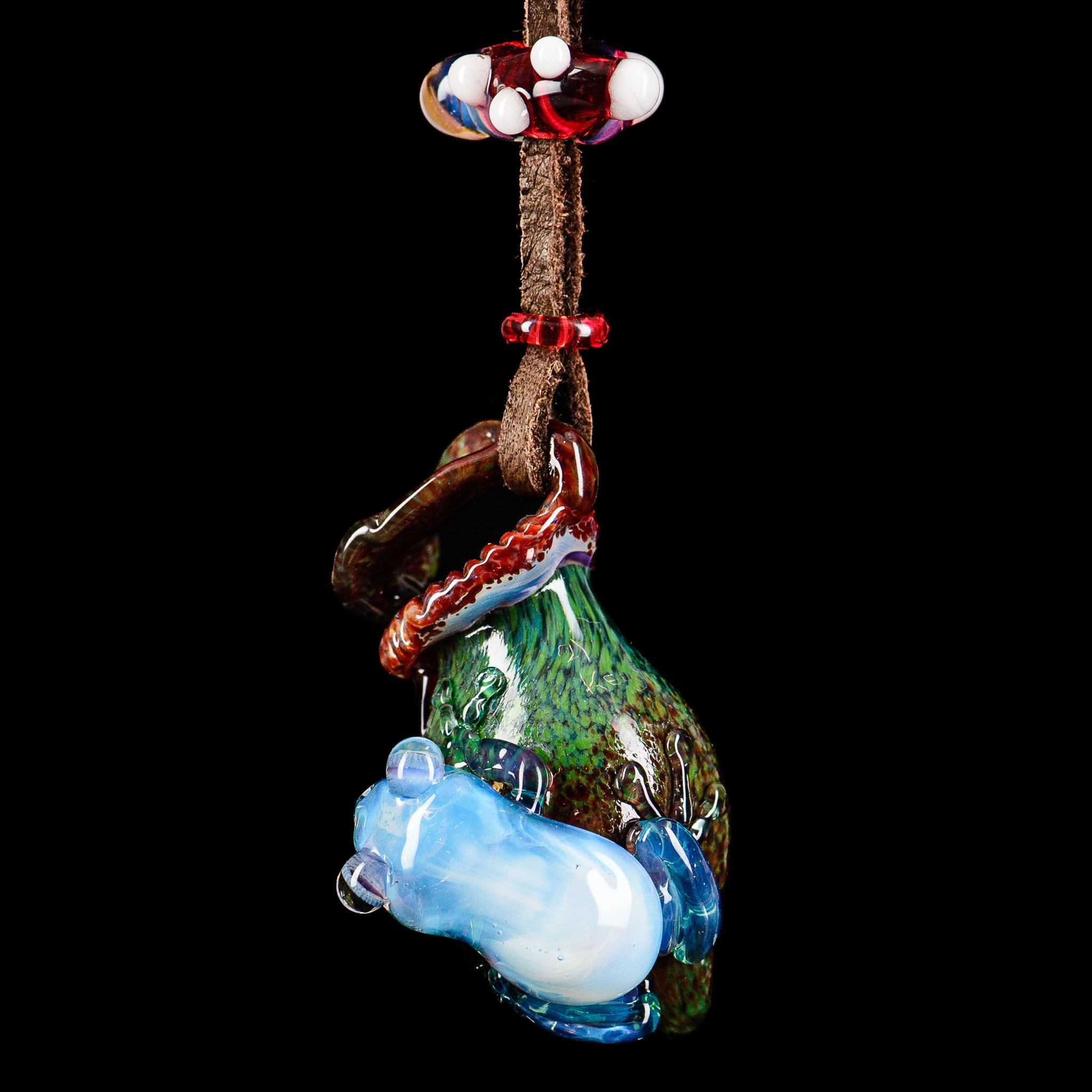 #2 Tier 3 Frog Pendant Kengtaro Glass