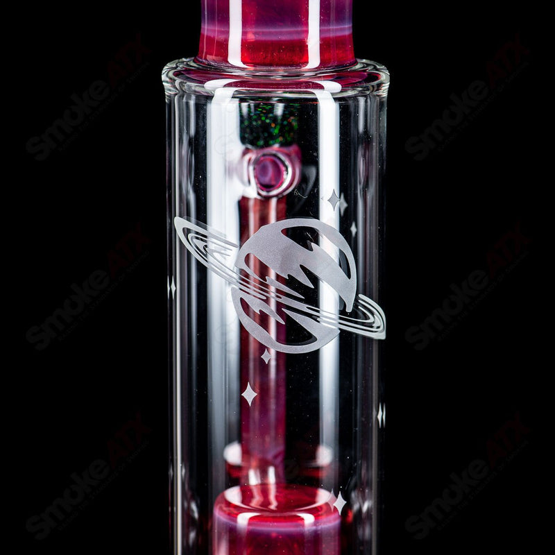 #2 Straight Tube w/ Gridded Percs by Subliminal Glass