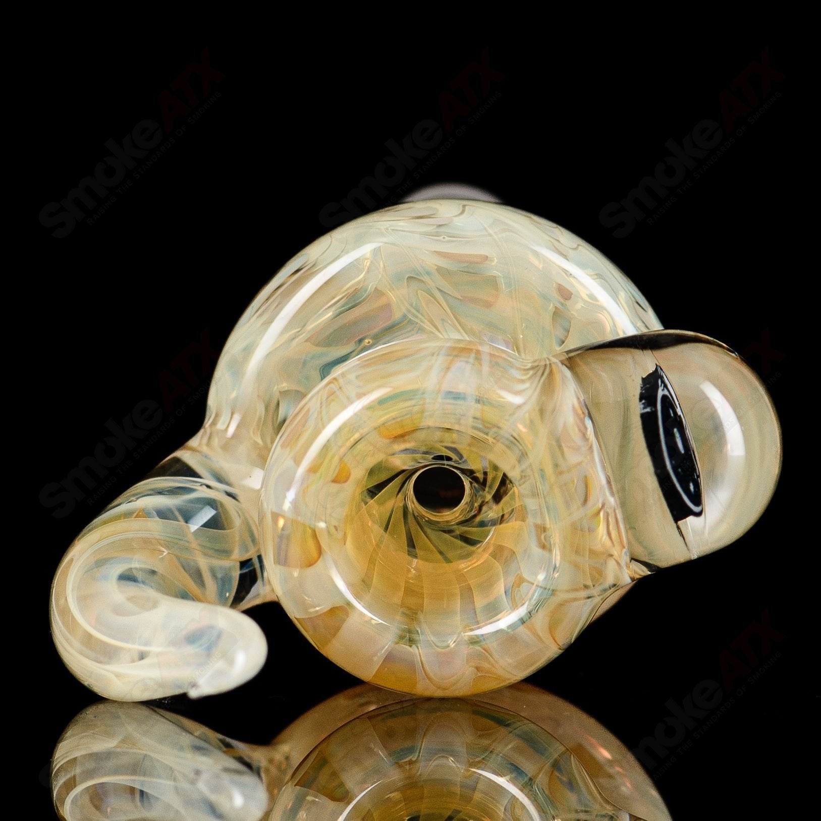 14mm Stealie Bowl Flex Glass - Smoke ATX 