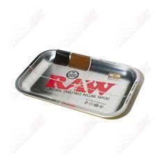 RAW Small Metal Rolling Tray Silver