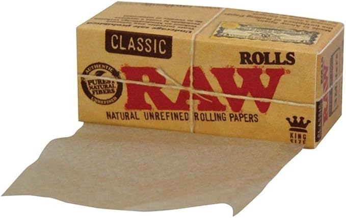 RAW King Size Wide 3 Meter Roll raw rolling papers, large natural paper roll for rolling cigarettes or custom sizes.
