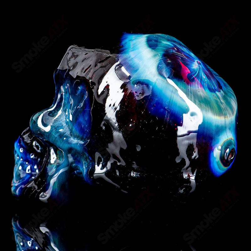 Fumed  Skull Dry Pipe by Team Snodgrass