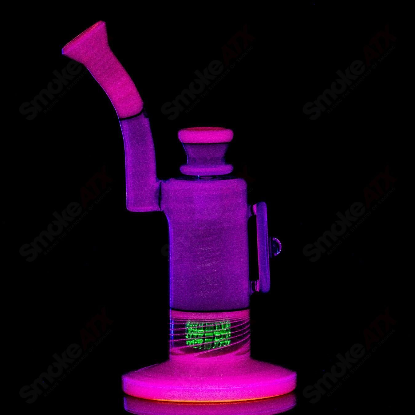 Mobius Nuc Matrix Circle Solo #7 of 2024 Heady Glass Bubbler with intricate glasswork and clear design.