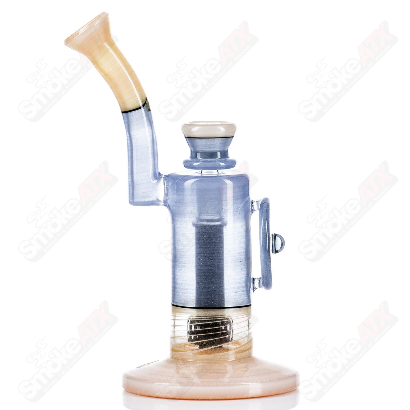 Mobius Heady Glass Nuc Matrix Circle Solo Bubbler, 7 of 2024, featuring intricate glass design and vibrant colors.