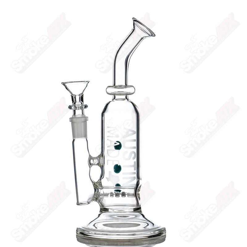 9.5" 44mm Color Dot Stemline Rig (Teal) AMGC - Smoke ATX