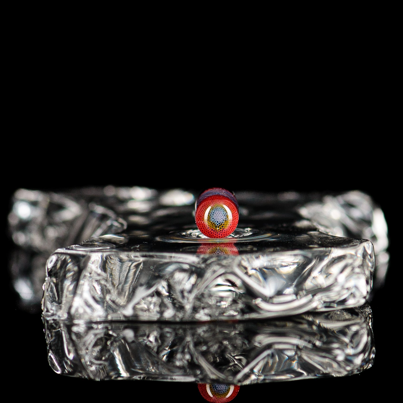 Pillar Dosa Glass with pearls and inserts, a stylish glassware piece from Dosa Glass featuring decorative design and clear material.