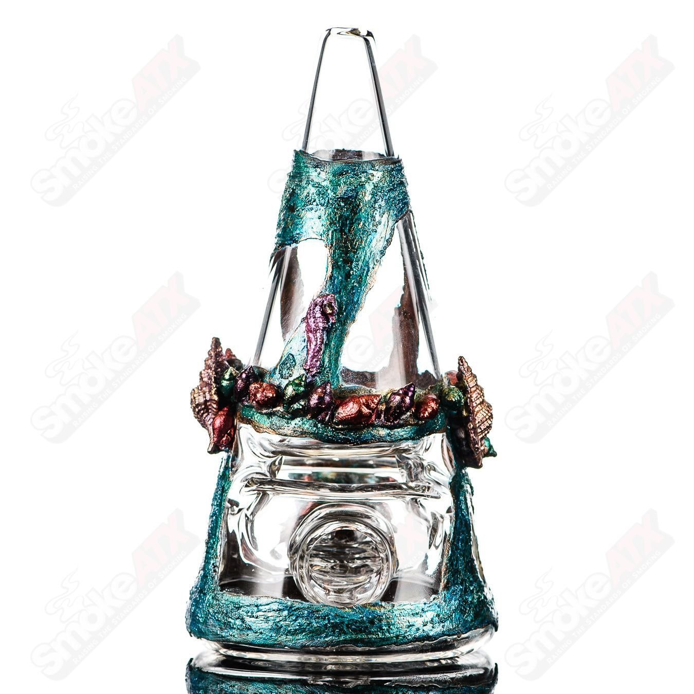 Electroformed Fabcone rig by Cherry Glass, St. George x Cherry Glass, featuring intricate glass design for concentrate use.