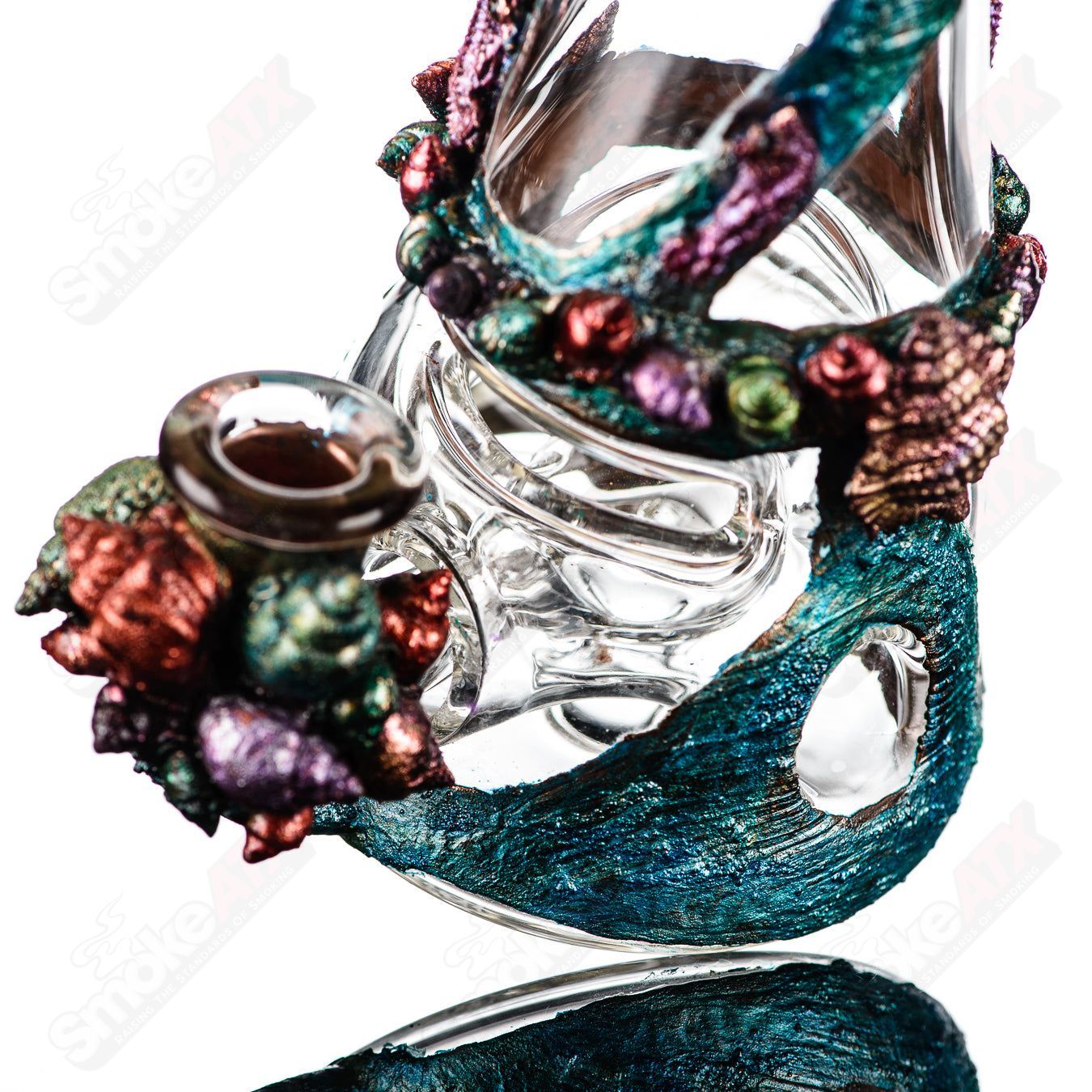 Electroformed Fabcone rig by Cherry Glass featuring St. George and Cherry glass elements, designed for concentrate use.