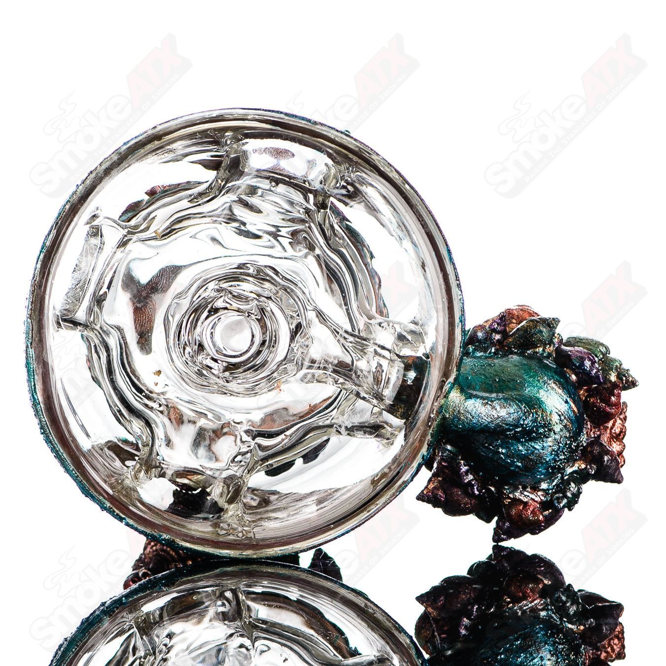 Electroformed Fabcone Rig by Cherry Glass featuring ocean-inspired design and intricate glasswork, perfect for concentrate use.