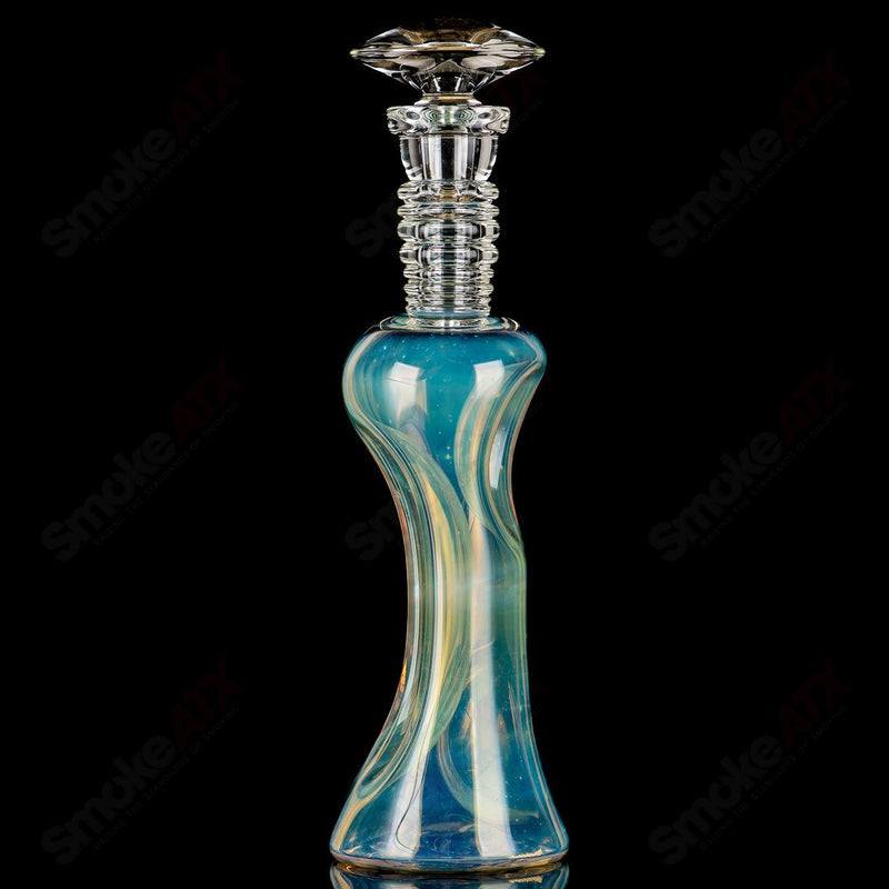 750ML Starry Night, Crescent Moon Decanter by Rad Glass - Smoke ATX