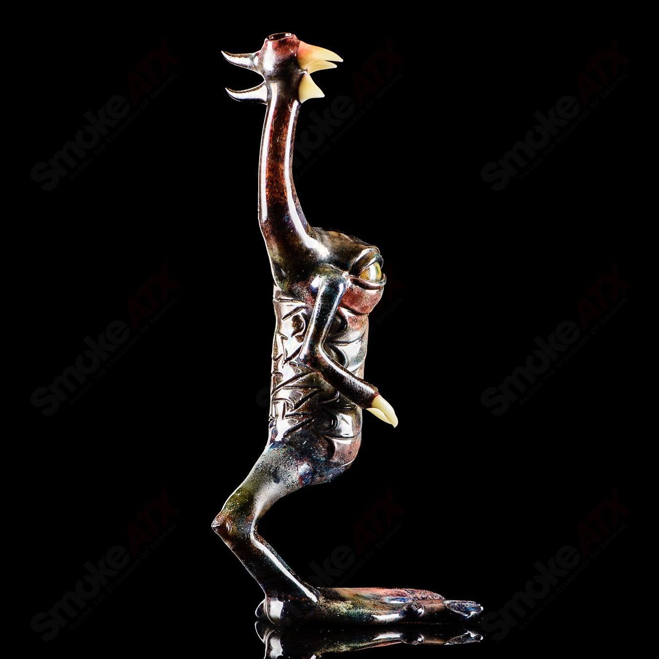 OG Big Footed Gill Creature from Salt Glass, 2012 Salt Glass heady concentrate rig with colorful glass design and intricate details.