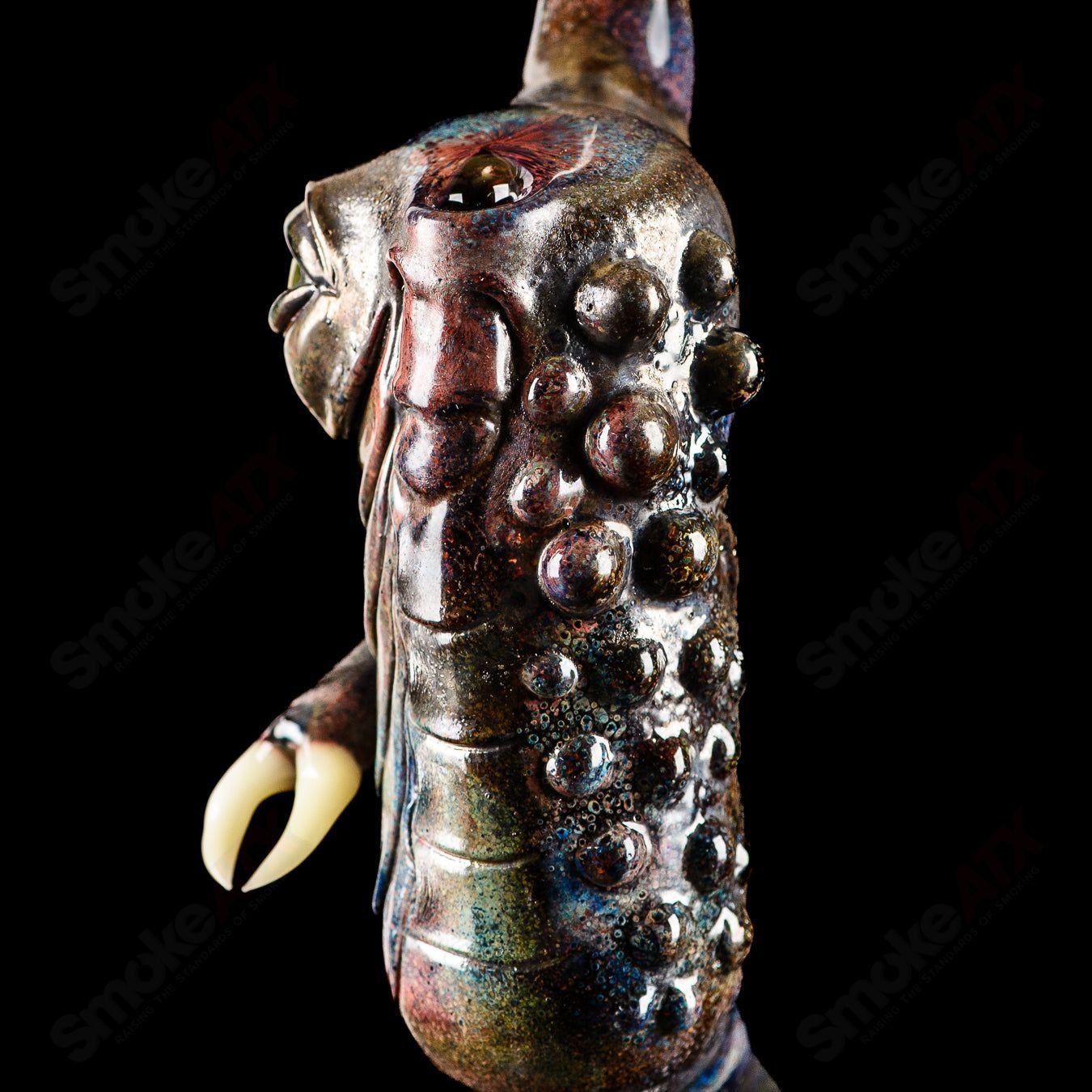 Salt Glass OG Big Footed Gill Creature 2012 Salt Glass concentrate rig with vibrant colors and intricate glass design.