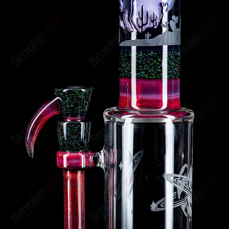 #2 Straight Tube w/ Gridded Percs by Subliminal Glass