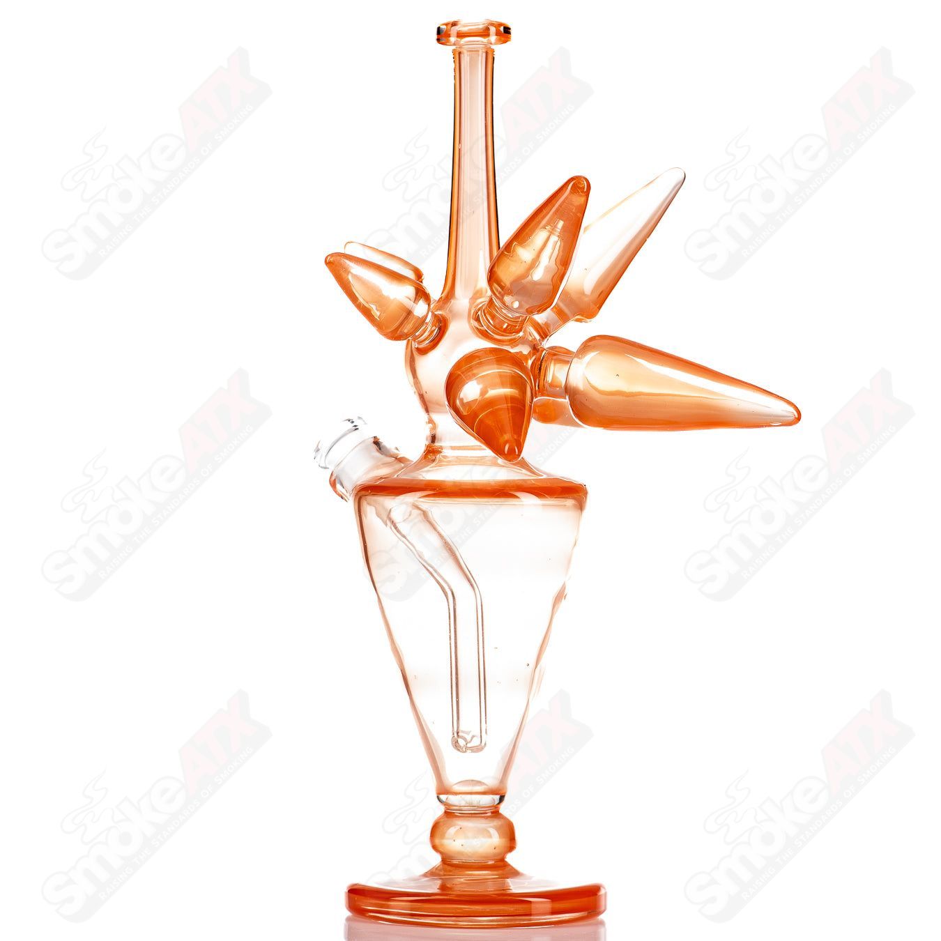 JMass OJ Spike Bottle Rig, heady glass concentrate rig with a unique spike design, designed for smooth dabbing experiences.
