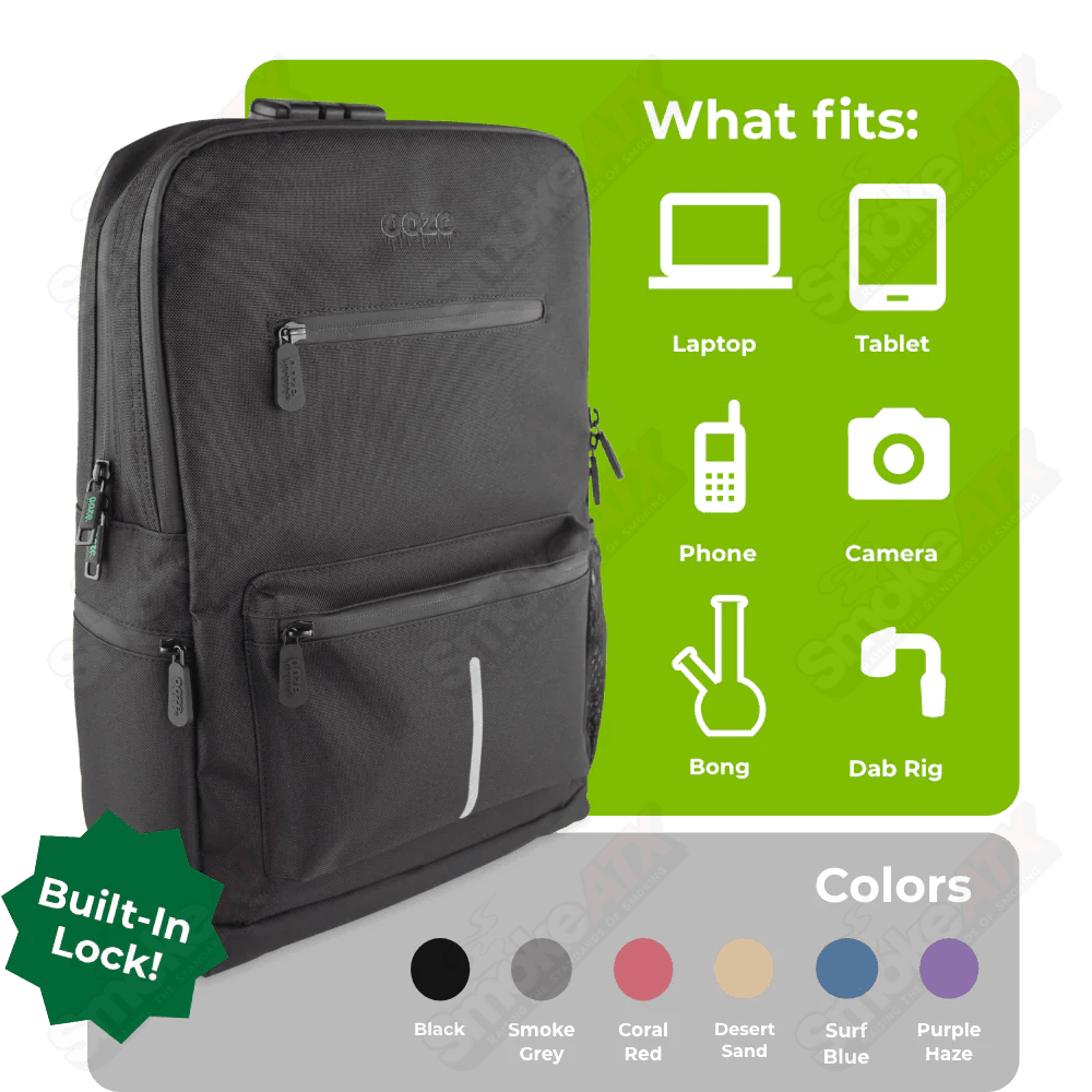 Ooze Traveler Smell Proof Locking Backpack - Desert Sand - Smoke ATX