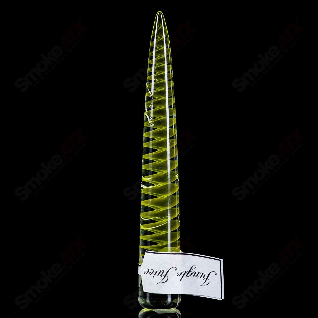 Sovereignty Glass Opal Accent Spiral Poker Tool for Jungle Juice, Heady Glass accessory with colorful spiral design and opal accents.