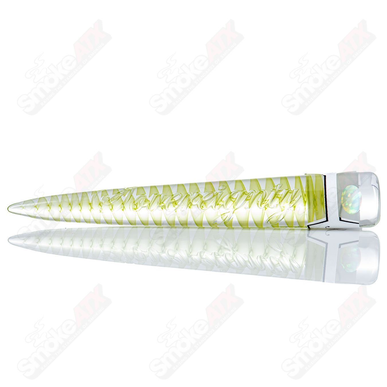 Sovereignty Glass Opal Accent Spiral Poker Tool in Jungle Juice design, heady glass accessory for glassware or smoking setups.